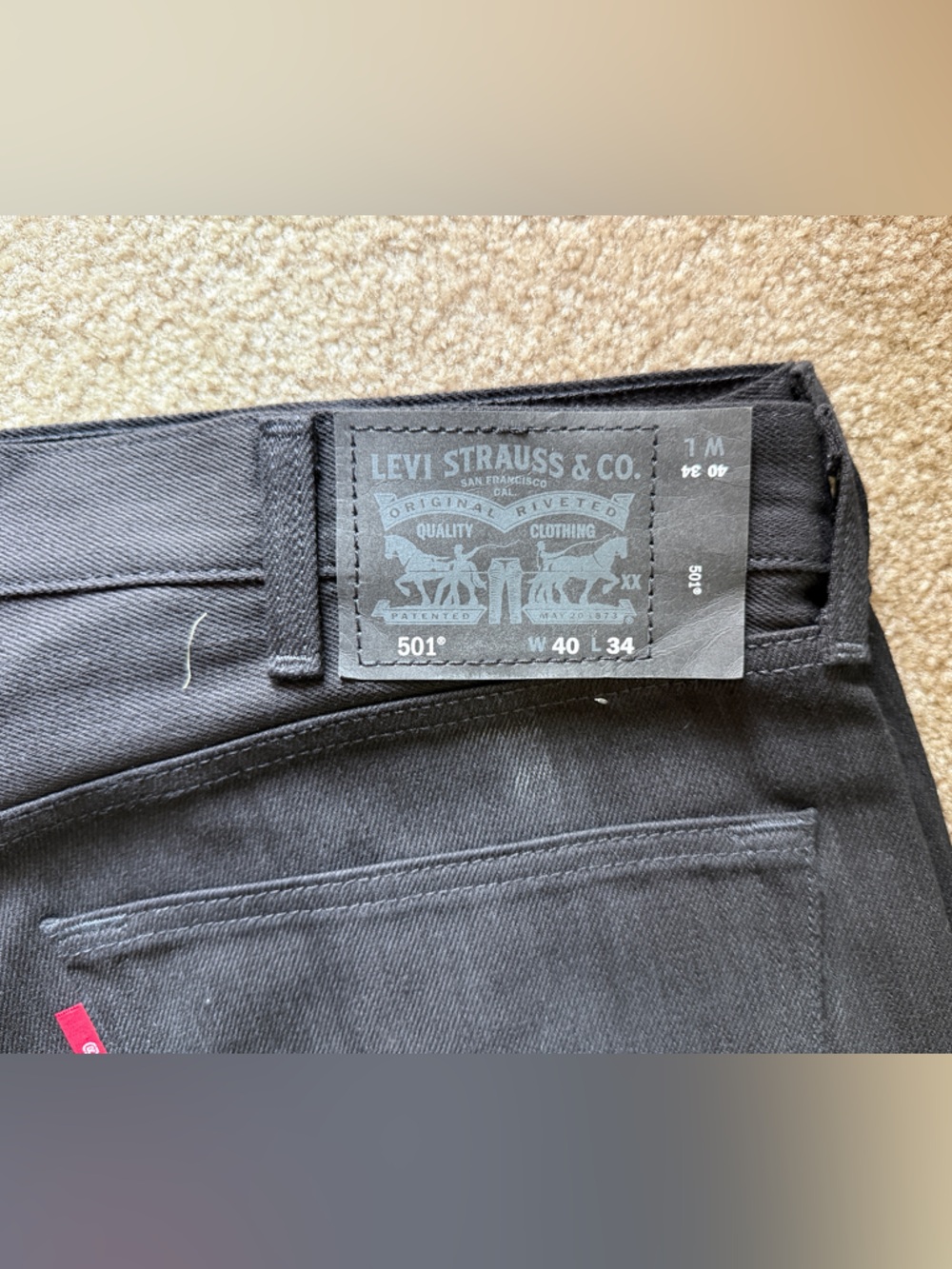 Levi's Black 501® Straight Jeans